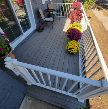 Close-up of a deck built in Minneapolis by Iron River Construction