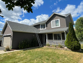 Shakopee, MN home with storm damage repairs performed by Iron River Construction