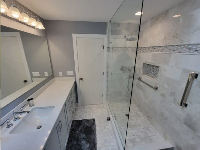 BATHROOM REMODELING Bathroom remodeling projects completed by Iron River Construction